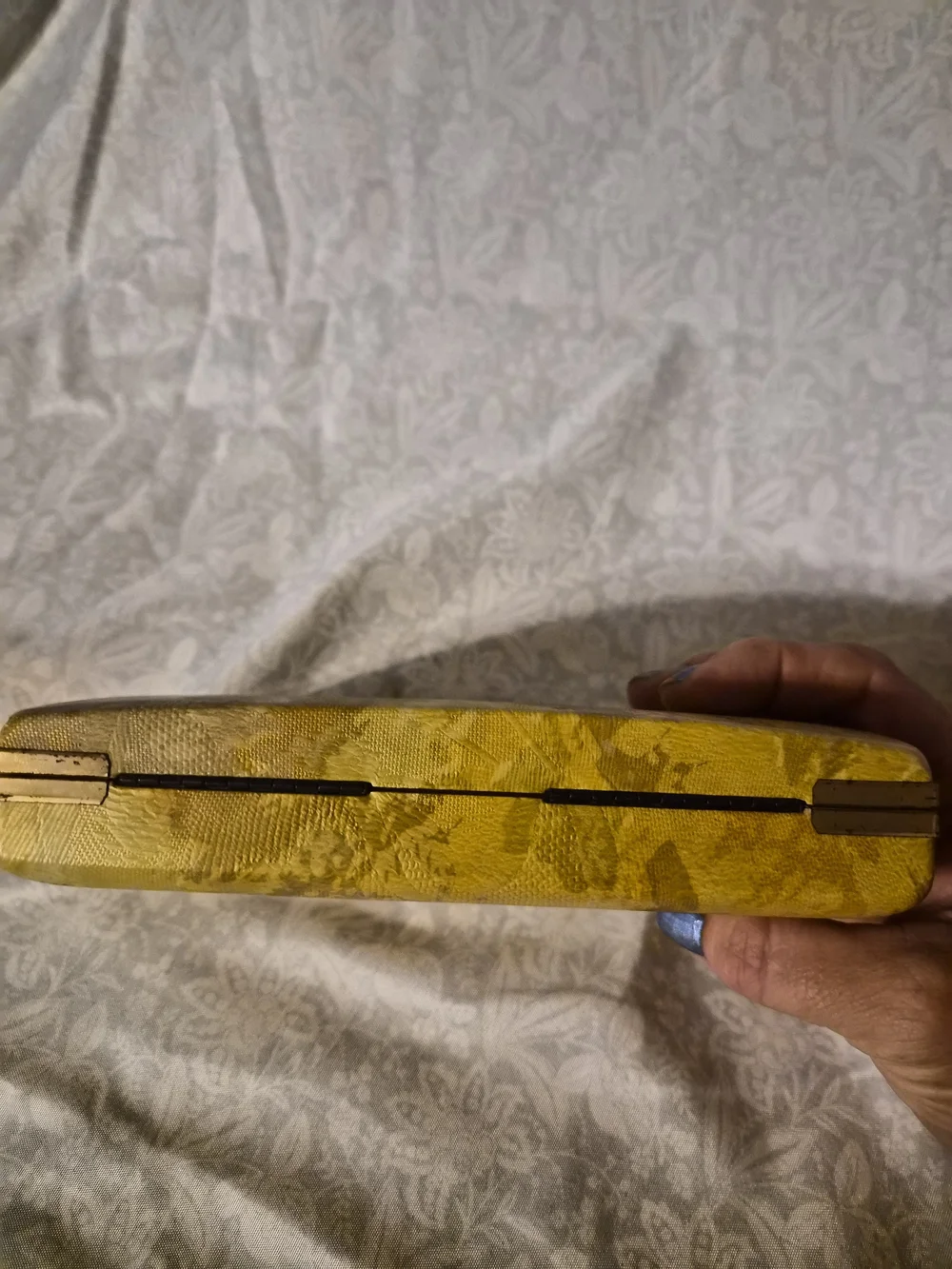 Mele.Vintage Gold Tone Jewelry Display Box
